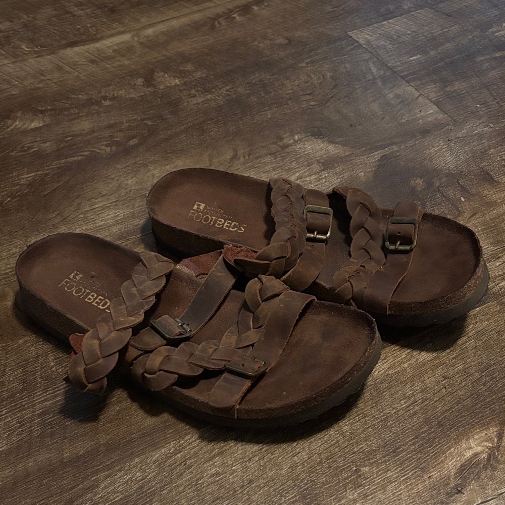 White Mountain Brown Sandals